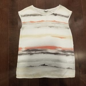 Relaxed fit mixed media t-shirt